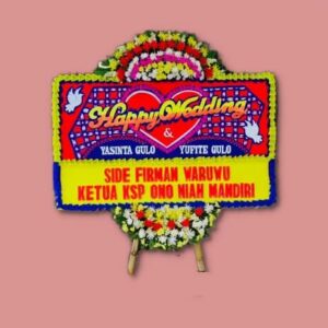 Bunga Papan Happy Wedding
