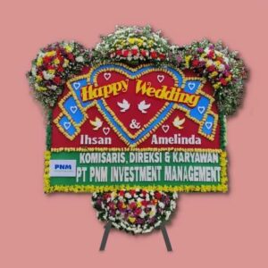 Bunga Papan Happy Wedding